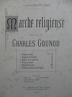 GOUNOD Charles Marche Religieuse Orchestre 1878