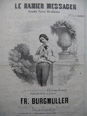Seller image for BURGMULLER Frdric Le Ramier Messager Piano ca1850 for sale by partitions-anciennes