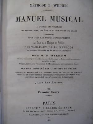 WILHEM Bocquillon Manuel Musical 1841