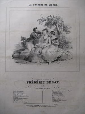 Seller image for BRAT Frdric La Branche de Lierre Chant Piano ca1840 for sale by partitions-anciennes
