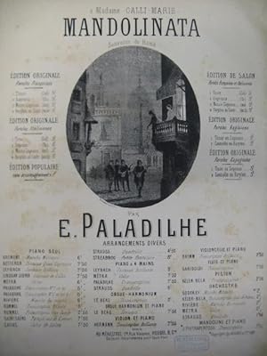 Seller image for PALADILHE E. Mandolinata Flte Piano 1897 for sale by partitions-anciennes