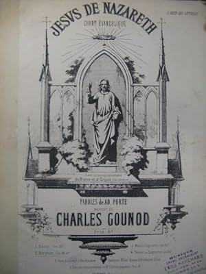 Image du vendeur pour GOUNOD Charles Jesus de Nazareth Piano Orgue Chant XIXe mis en vente par partitions-anciennes