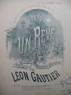 Imagen del vendedor de GAUTIER Lon Un Rve Piano a la venta por partitions-anciennes