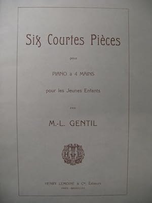 Bild des Verkufers fr GENTIL M.-L. 6 Courtes Pices Piano 4 mains 1937 zum Verkauf von partitions-anciennes