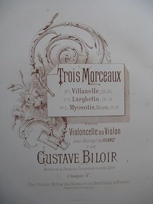 BILOIR Gustave Villanelle op 30 Violon Piano XIXe
