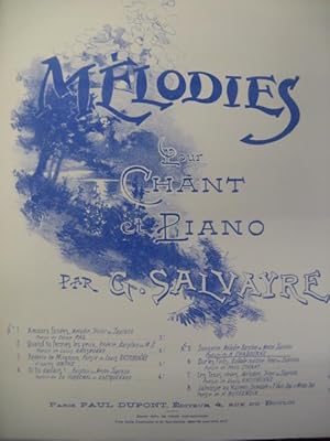 Image du vendeur pour SALVAYRE G. Songerie Chant Piano XIXe mis en vente par partitions-anciennes