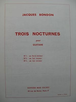 BONDON Jacques Nocturne No 2 Guitare 1972