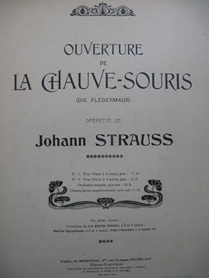 STRAUSS Johann La Chauve-Souris Ouverture Orchestre ca1905