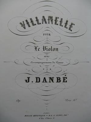 DANBÉ Jules Villanelle Violon Piano XIXe