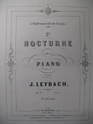 Seller image for LEYBACH J. Nocturne No 2 Piano ca1857 for sale by partitions-anciennes