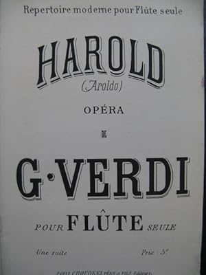 VERDI GIuseppe Haroldo Opéra Flûte seule XIXe