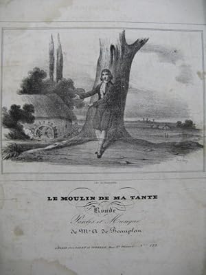 DE BEAUPLAN Amédée Le Moulin de ma Tante Chant Guitare ca1830