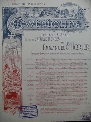 CHABRIER Emmanuel Gwendoline No 6 Chant Piano