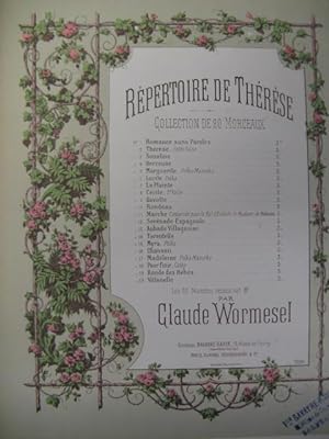 Seller image for WORMESEL C. Sonatine Piano ca1880 for sale by partitions-anciennes