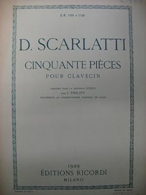 SCARLATTI D. Sonate n° 455 Clavecin 1929