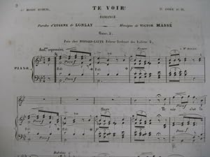 Seller image for MASS Victor Te Voir Chant Piano XIXe for sale by partitions-anciennes