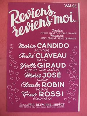 Reviens Reviens-moi Tino Rossi 1947