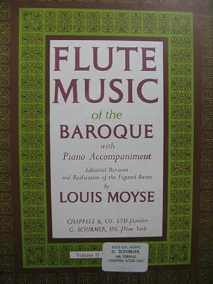 MOYSE Louis Flute Music of the Baroque Vol 2 Flute Piano