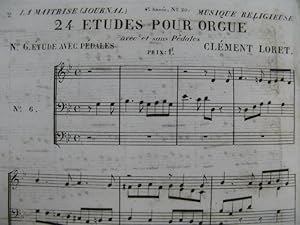 LORET Clément Etude No 6 avec pédales Orgue ca1850