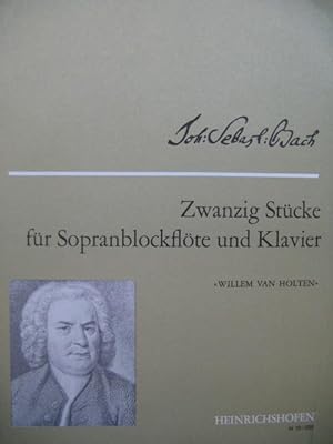 BACH J. S. Zwanzig Stücke Flûte à bec Piano