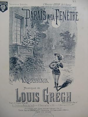 Seller image for GREGH Louis Parais  ta Fentre Chant Piano ca1881 for sale by partitions-anciennes