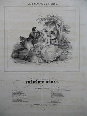 Seller image for BERAT Frederic La Branche de Lierre Chant Piano ca1840 for sale by partitions-anciennes