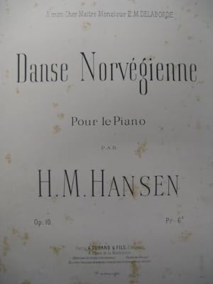 Image du vendeur pour HANSEN H. M. Danse Norvgienne Piano 1896 mis en vente par partitions-anciennes