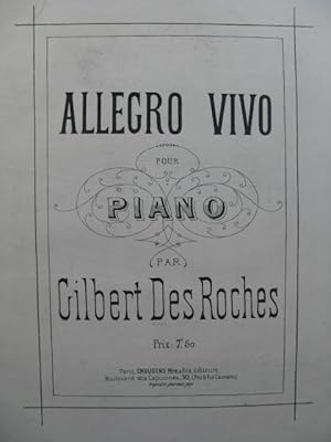 Image du vendeur pour DES ROCHES Gilbert Allegro Vivo Piano mis en vente par partitions-anciennes