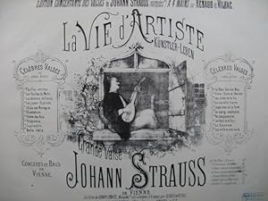 STRAUSS Johann La Vie d'Artiste Piano 4 mains XIXe