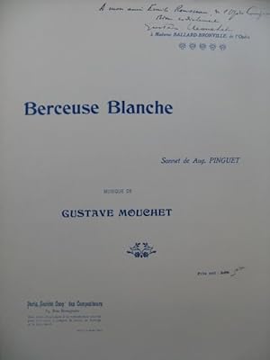 MOUCHET Gustave Berceuse Blanche Dédicace Chant Piano