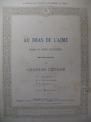 Bild des Verkufers fr LEVAD Charles Au Bras de l'Aim Chant Piano zum Verkauf von partitions-anciennes