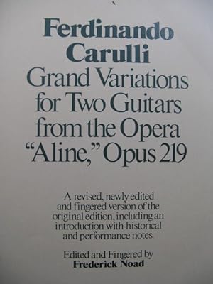 CARULLI Ferdinando Grand Variations pour 2 Guitares 1977