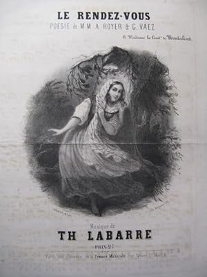 Seller image for LABARRE Thodore Le Rendez-vous Chant Piano ca1835 for sale by partitions-anciennes