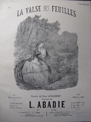Image du vendeur pour ABADIE Louis La Valse des Feuilles Chant Piano XIXe mis en vente par partitions-anciennes