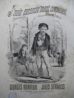 Seller image for STRAUSS Jules J'suis excessiv'ment complaisant Chant Piano ca1880 for sale by partitions-anciennes