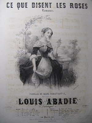 Image du vendeur pour ABADIE Louis Ce que disent les Roses Chant Piano XIXe mis en vente par partitions-anciennes