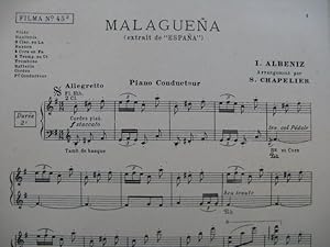 ALBENIZ Isaac Espana Malaguena Orchestre 1927