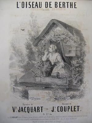 Seller image for COUPLET J. L'Oiseau de Berthe Chant Piano XIXe for sale by partitions-anciennes