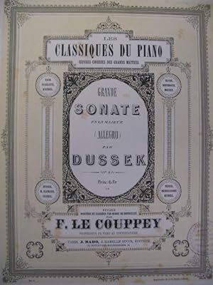 Seller image for DUSSEK J. L. Grande Sonate op 43 Piano XIXe for sale by partitions-anciennes