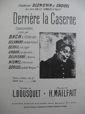 Bild des Verkufers fr MAILFAIT H. Derrire la Caserne Chant Piano 1920 zum Verkauf von partitions-anciennes