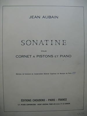 Seller image for AUBAIN Jean Sonatine Cornet  Pistons Piano 1971 for sale by partitions-anciennes