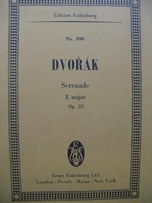 DVORAK Antonin Serenade E major op 22 Orchestre