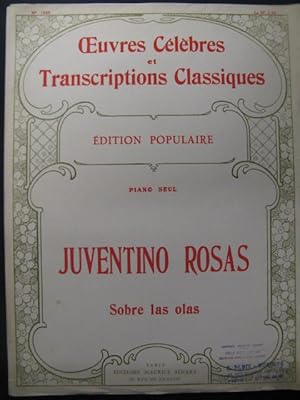 Immagine del venditore per ROSAS Juventino Sobre las Olas Piano venduto da partitions-anciennes