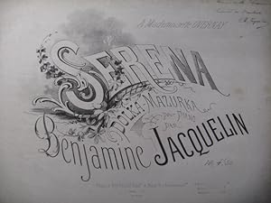 JACQUELIN Benjamine Serena Dédicace Piano 1894