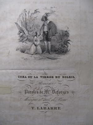 Seller image for LABARRE Thodore Cora ou la Vierge du Soleil Chant Piano 1836 for sale by partitions-anciennes