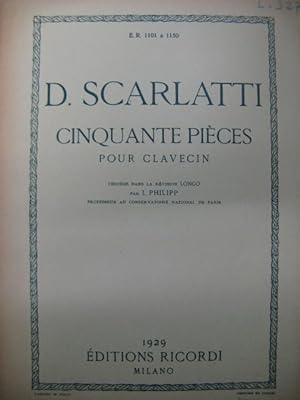 SCARLATTI D. Sonate n° 327 Clavecin 1929