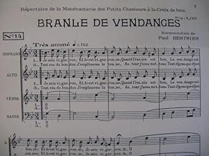 Branle de Vendanges Choeur Chant