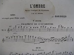 GARIBOLDI L'ombre Flotow Flute seule 1872