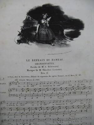 Seller image for LABARRE Thodore Le Refrain du Hameau Chant Piano ca1830 for sale by partitions-anciennes