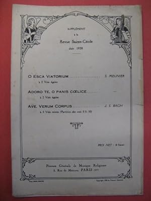 MEUNIER BACH Chant Orgue 1928